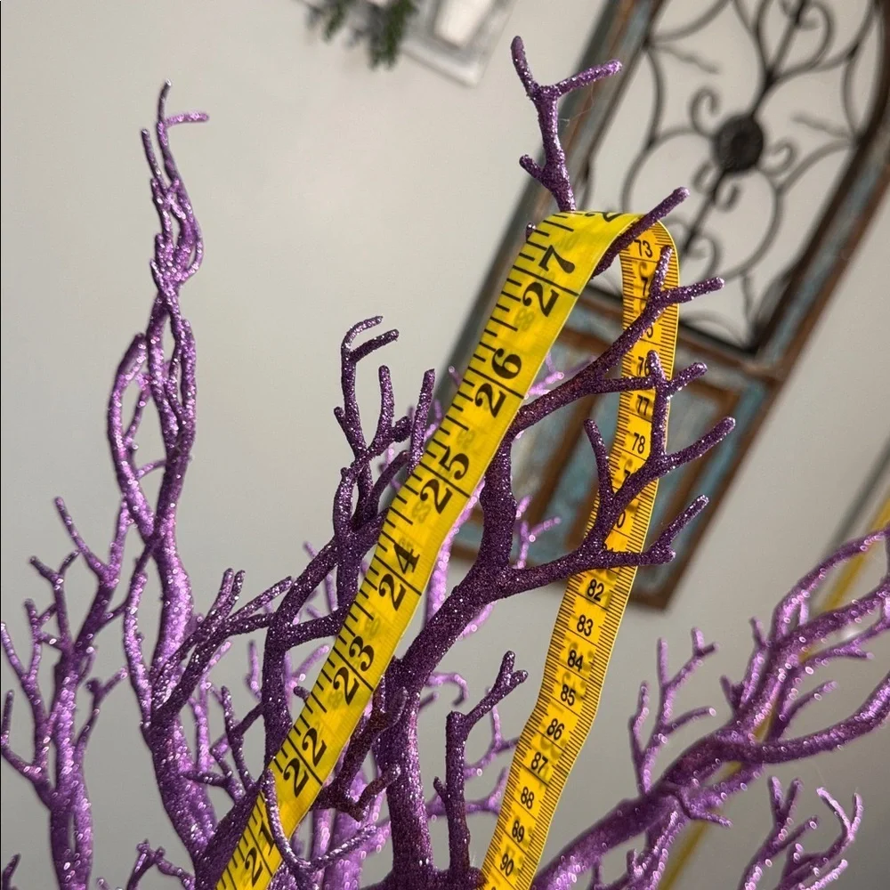 Purple Glitter Tree Decor